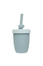 Charger l&#39;image dans la galerie, Verre avec couvercle et paille en silicone - Kids&#39; cup with straw - ELEPHANT
