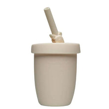 Charger l&#39;image dans la galerie, Verre avec couvercle et paille en silicone - Kids&#39; cup with straw - LLAMA
