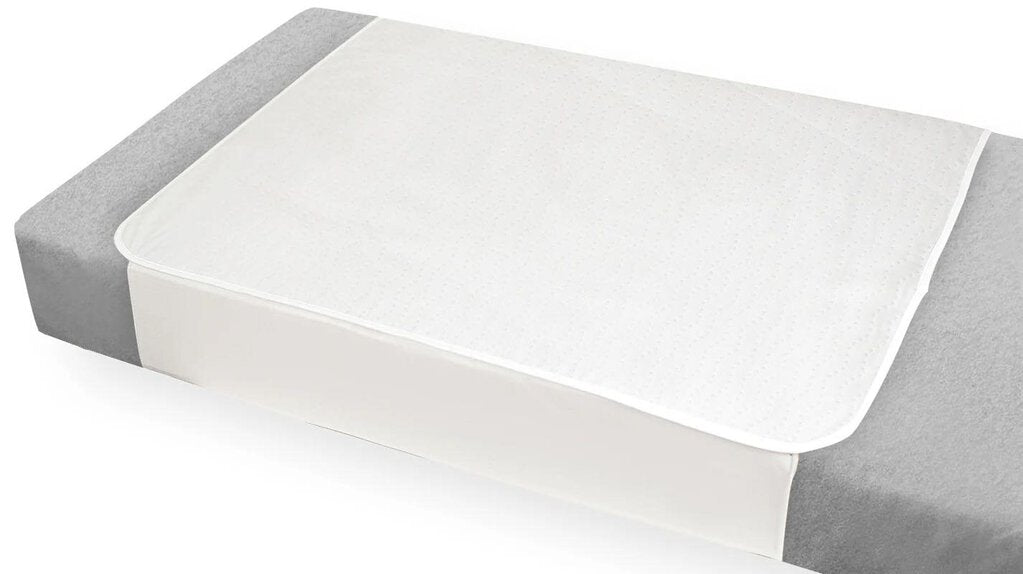 Protège matelas imperméable pour lit de bébé ou lit jumeau avec côtés rabattables