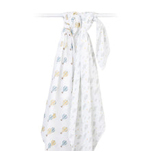 Charger l'image dans la galerie, MONGOLFIERE et NUAGES - Paquet de 2 Couvertures legeres OU pour emmailloter - Swaddling blanket HOT AIR BALLOON
