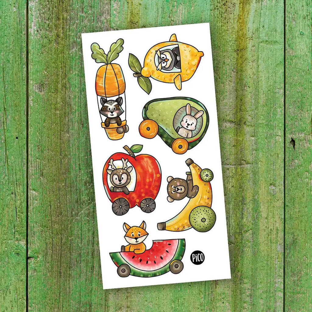 LES VEHICULES FRUITÉS Tatouages temporaires - CREATION QUEBECOISE