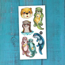 Charger l&#39;image dans la galerie, LES LOUTRE ENJOUÉES Tatouages temporaires - CREATION QUEBECOISE

