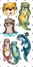 Charger l&#39;image dans la galerie, LES LOUTRE ENJOUÉES Tatouages temporaires - CREATION QUEBECOISE
