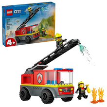 Charger l&#39;image dans la galerie, LEGO City Fire Ladder Truck Toddler Toy - Fire Truck Toy with 2 Firefighter Minifigures - 60463
