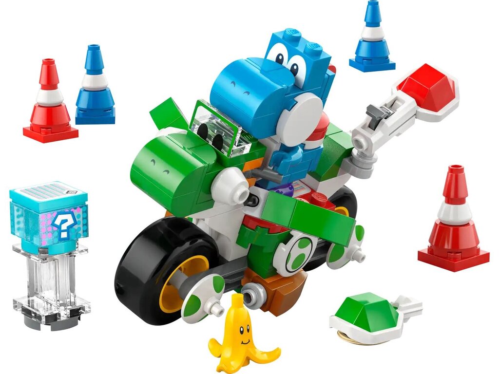 LEGO Super Mario: Mario Kart Yoshi Bike - Building Toy Set for Kids - Gift Idea for Birthdays - 72031