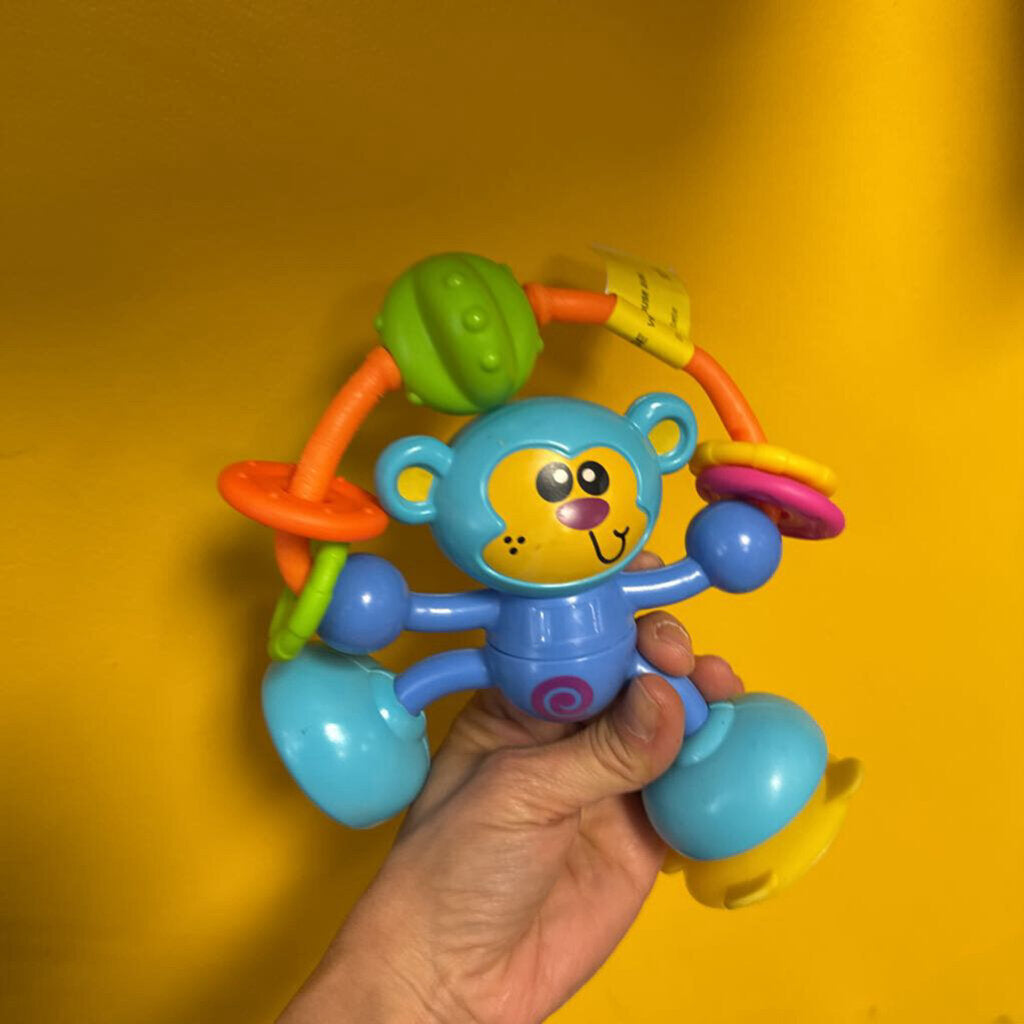 Jouet Petit SINGE ventouse avec anneaux