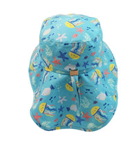 Charger l&#39;image dans la galerie, MEDUSE Chapeau d&#39;été avec cape JELLYFISH sun hat with neck cape 2-4 ans
