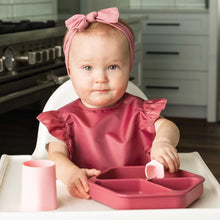 Charger l&#39;image dans la galerie, Assiette en silicone 3 compartiments BURGUNDY

