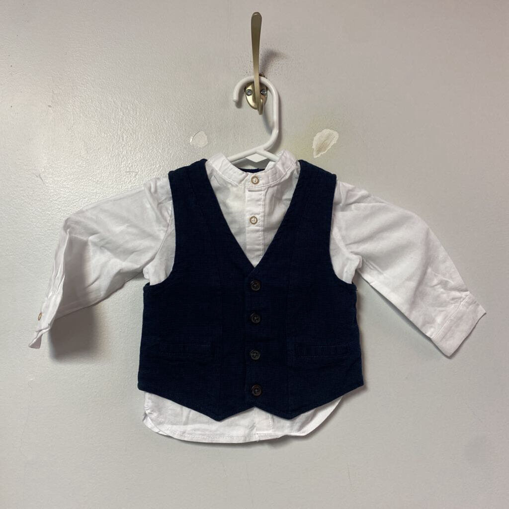 ensemble 2 pcs chemise + gilet 18 mois