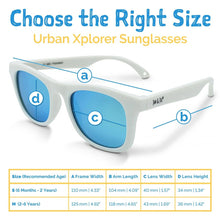 Charger l&#39;image dans la galerie, Lunettes de soleil polarisées flexibles UV-400 avec sangle pour bébé et enfant WHITE AURORA - 6 mois - 2 ans
