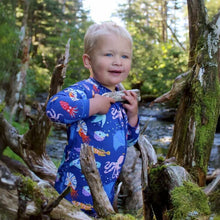 Charger l&#39;image dans la galerie, Combinaison MAILLOT anti UV 1 pièce manches longues SEA FRIENDS 3 ans
