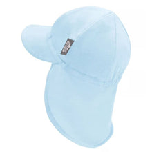Charger l'image dans la galerie, Bonnet chapeau été à rabat en coton BABY BLUE - 0-3 mois
