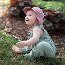 Charger l'image dans la galerie, Bonnet chapeau été à rabat en coton DUSTY ROSE - 0-3 mois
