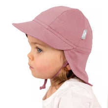 Charger l'image dans la galerie, Bonnet chapeau été à rabat en coton DUSTY ROSE - 3-6 mois
