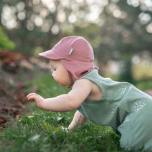 Charger l'image dans la galerie, Bonnet chapeau été à rabat en coton DUSTY ROSE - 3-6 mois

