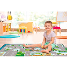 Charger l&#39;image dans la galerie, Tapis HOK ville - pour faire rouler des petites voitures 95 x 133 cm
