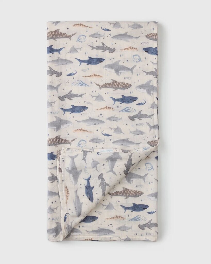 Couverture Lange En Mousseline - SHARKS