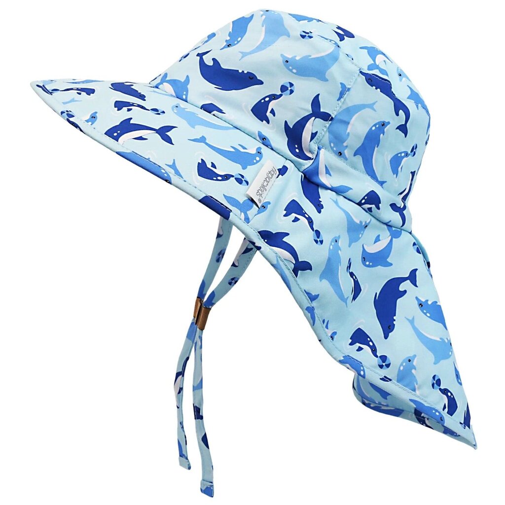 Chapeau d'été avec cape DAUPHIN - Dolphin sun hat with neck cape 2-4 ans