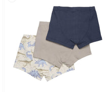 Charger l&#39;image dans la galerie, Paquet de 3 Coulottes BOXER Organic Cotton DINOS 4 ans
