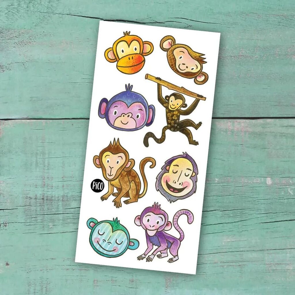 LES SINGES AMOUSANTS Tatouages temporaires - CREATION QUEBECOISE