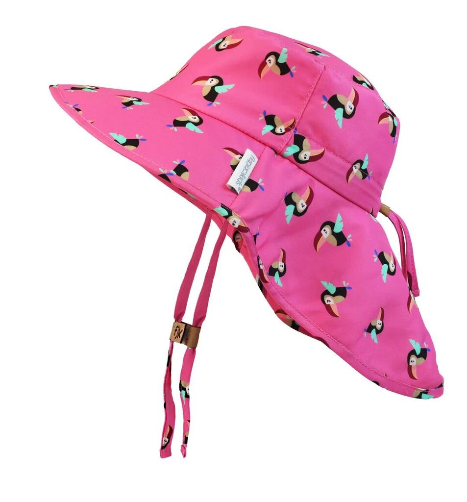 Chapeau d'été avec cape TOUCAN - Toucan sun hat with neck cape 6-24 mois