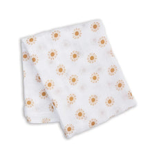Charger l&#39;image dans la galerie, SOLEILS - Couverture en mousseline OU pour emmailloter - Swaddling blanket SUNS
