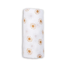 Charger l&#39;image dans la galerie, SOLEILS - Couverture en mousseline OU pour emmailloter - Swaddling blanket SUNS

