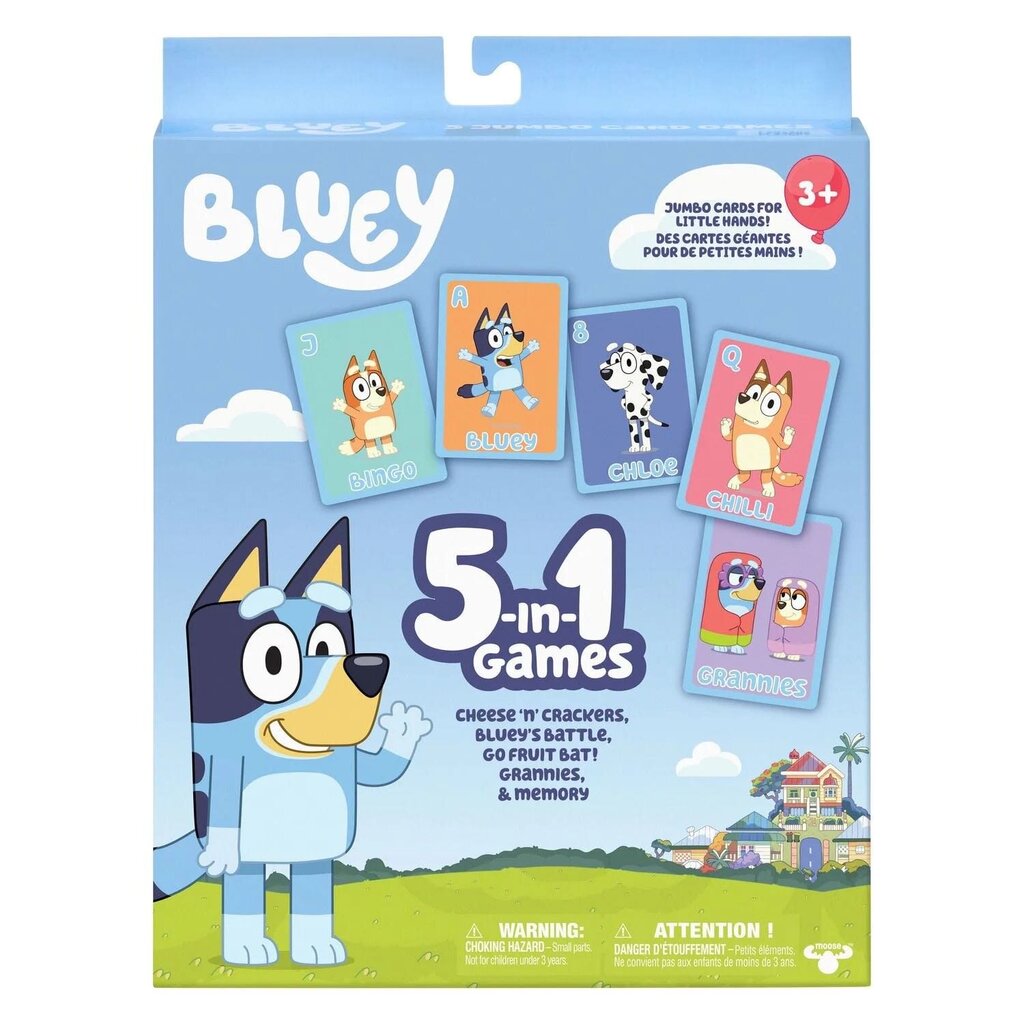 Jeux de cartes BLUEY 5 in 1 Card Game Set