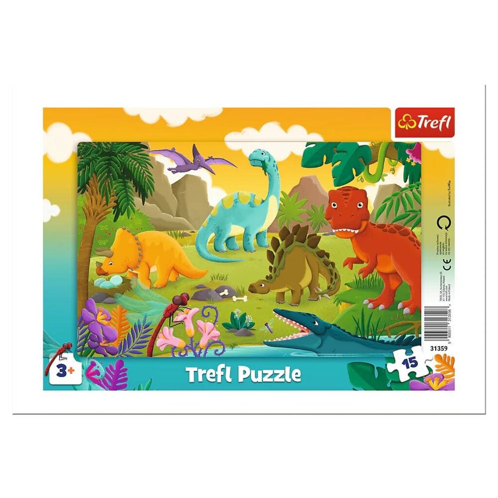 Casse tête sur planche DINOSAURES 15 pcs