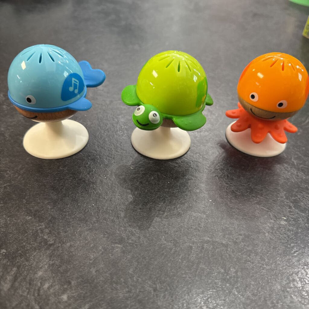 Lot de 3 hochets a ventouse ANIMAUX