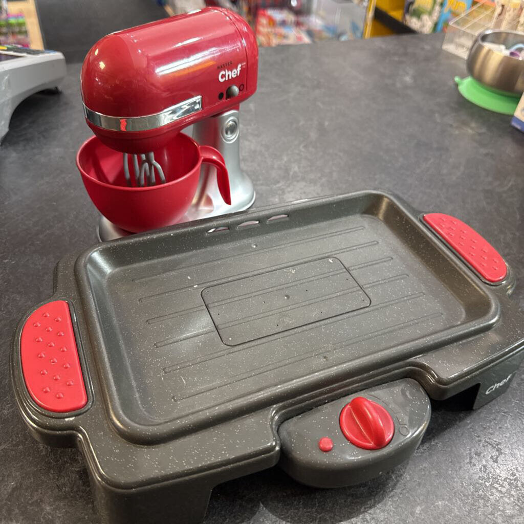 FONCTIONNE Lot de 2 jouets appareils de Cuisine Melangeur + Gril