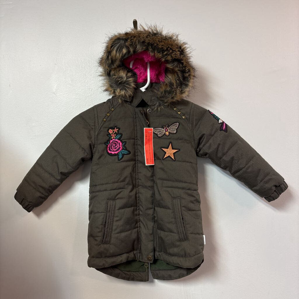 Manteau HIVER avec capucho peluche 3 ans