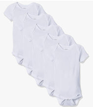 Charger l&#39;image dans la galerie, Paquet de 5 cache couches - 5 Pack Short Sleeve Oneisie NOUVEAU NÉ
