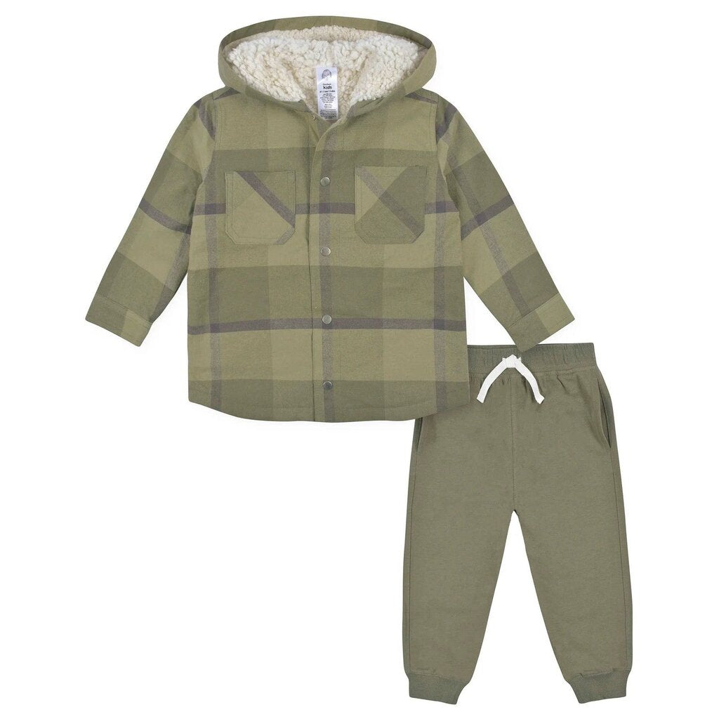 Ensemble 2 pcs Flanel et jogging - 2 pc Jacquet + jogger 18 mois