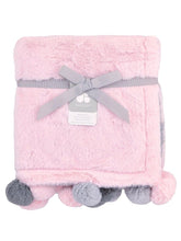 Charger l&#39;image dans la galerie, Couverture en peluche - Plush Blanket Pink Pom Pom
