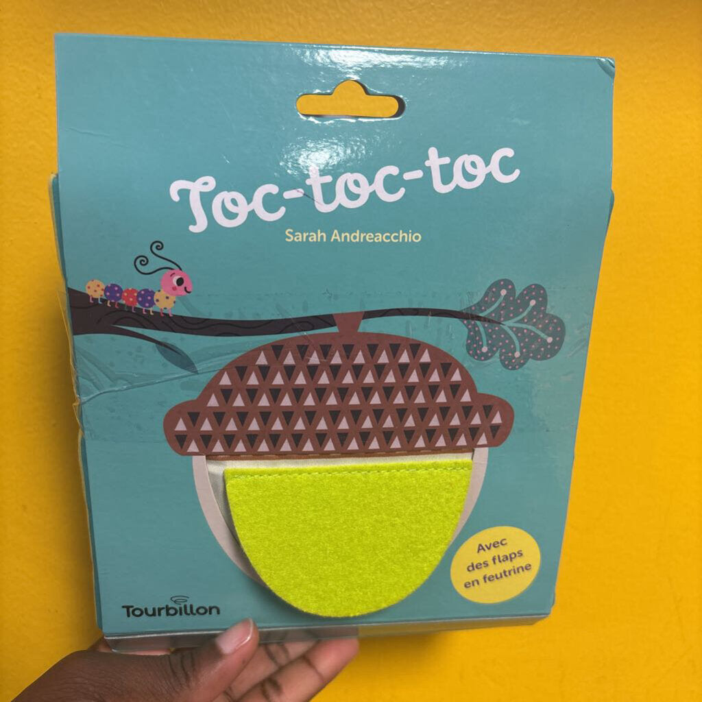NEUF Livre en tissu a decouverte Toc, toc - toc