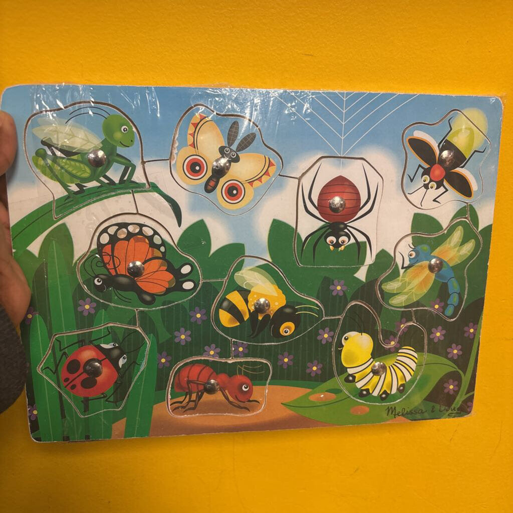 COMPLET casse tete sur planche en bois insectes