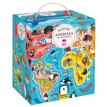 Charger l&#39;image dans la galerie, Casse tete 60 pcs - Puzzlove ANIMALS of the world
