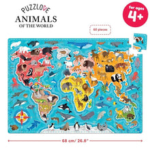 Charger l&#39;image dans la galerie, Casse tete 60 pcs - Puzzlove ANIMALS of the world
