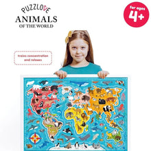 Charger l&#39;image dans la galerie, Casse tete 60 pcs - Puzzlove ANIMALS of the world
