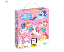 Charger l&#39;image dans la galerie, Casse tete 60 pcs LICORNES - I love unicorns Puzzle
