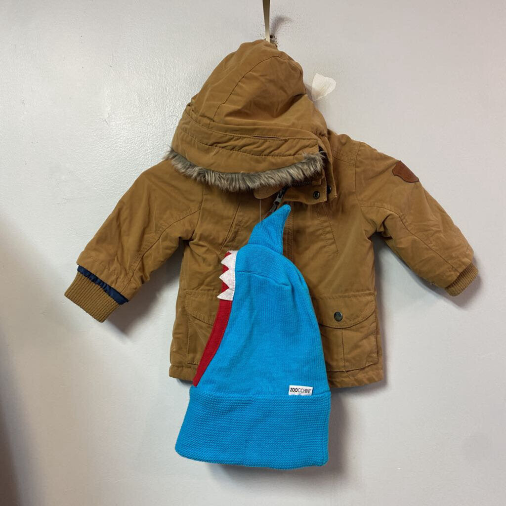 Veste manteau printemps automne style KARPA + Cagoule Requin 9-12 mois