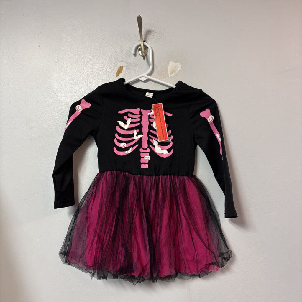 DEGUISEMENT 1 pc Robe SQUELETTE 5 ans