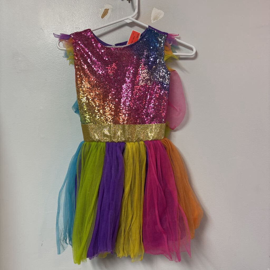 DEGUISEMENT 2 pcs Robe + queue LICORNE 8-10 ans