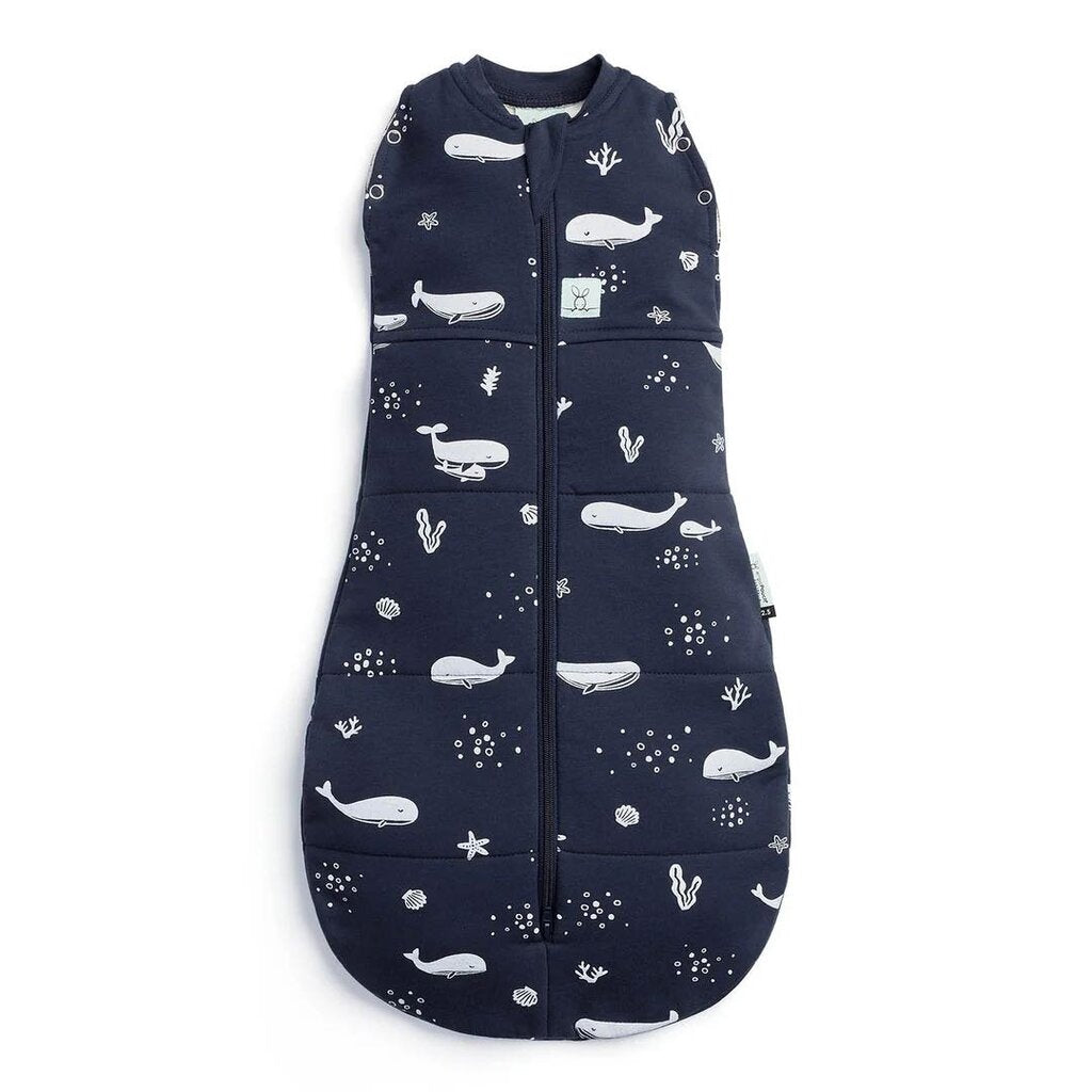 Gigoteuse 1.0 TOG en 55% Coton bio, 40% Bamboo, 5% Elastane, - BALEINES - WALES 0-3 mois
