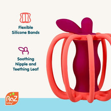 Charger l&#39;image dans la galerie, Hochet et jouet de dentition Pomme - Raz-AppleTeether &amp; Rattle Toy
