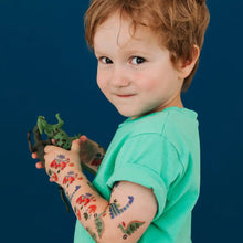 Charger l&#39;image dans la galerie, LES DINOS COLORÉS Tatouages temporaires - CREATION QUEBECOISE

