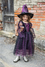 Charger l'image dans la galerie, DEGUISEMENT 2 pcs Robe de sorcière AVEC chapeau AMETHYST the Spider Witch Dress 5-6 ans
