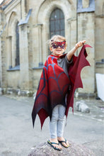 Charger l&#39;image dans la galerie, DEGUISEMENT 2 pcs Cape de SUPER HERO ARAIGNÉEE + masque Web Weaver Soft Wings 4-6 ans

