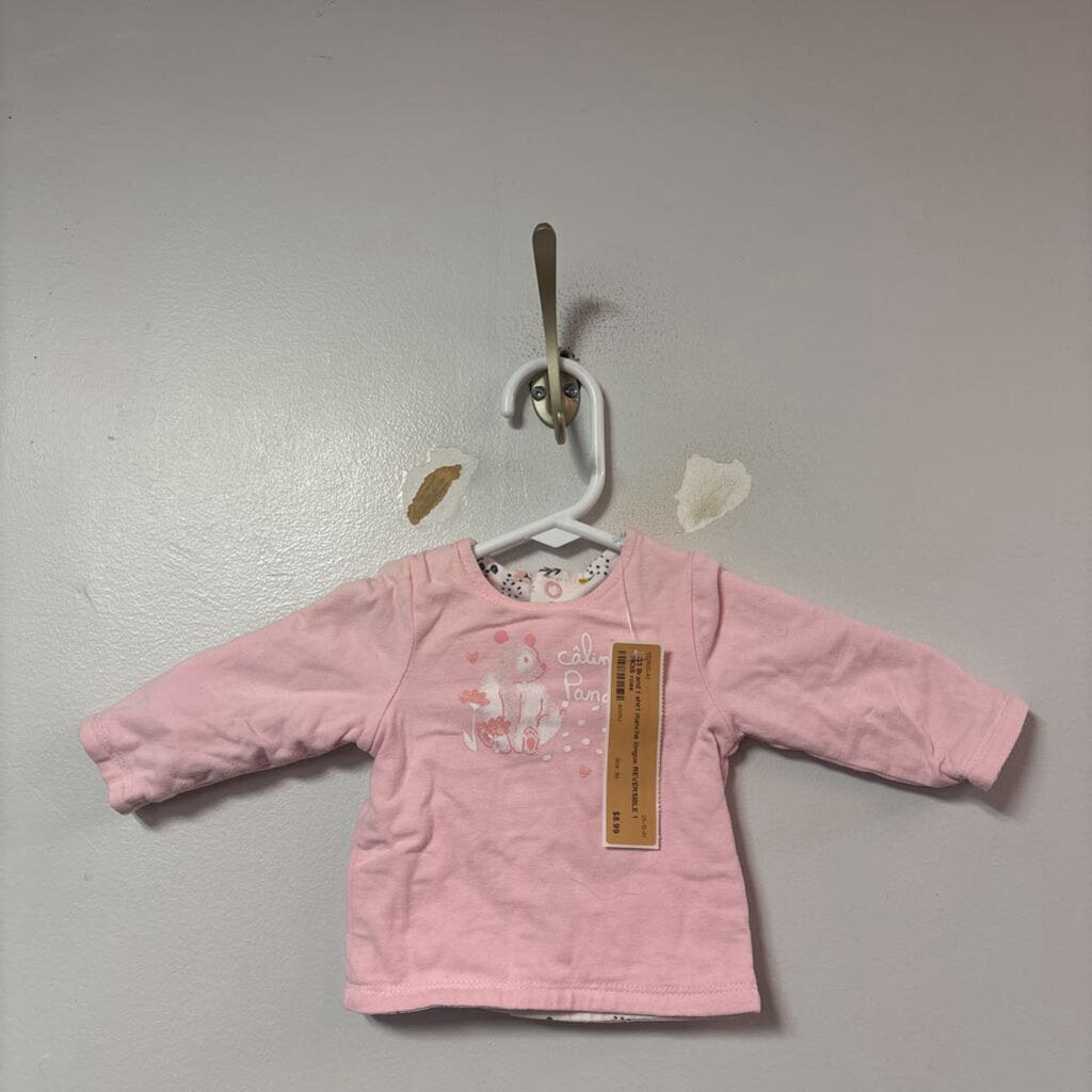 t shirt manche longue REVERSIBLE 1 MOIS